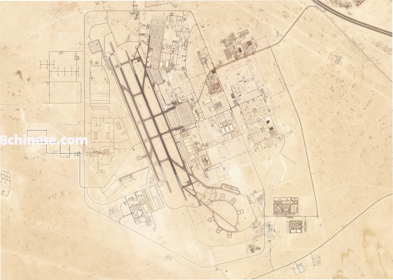 图为美军于卡达乌代德空军基地。（美联社）
