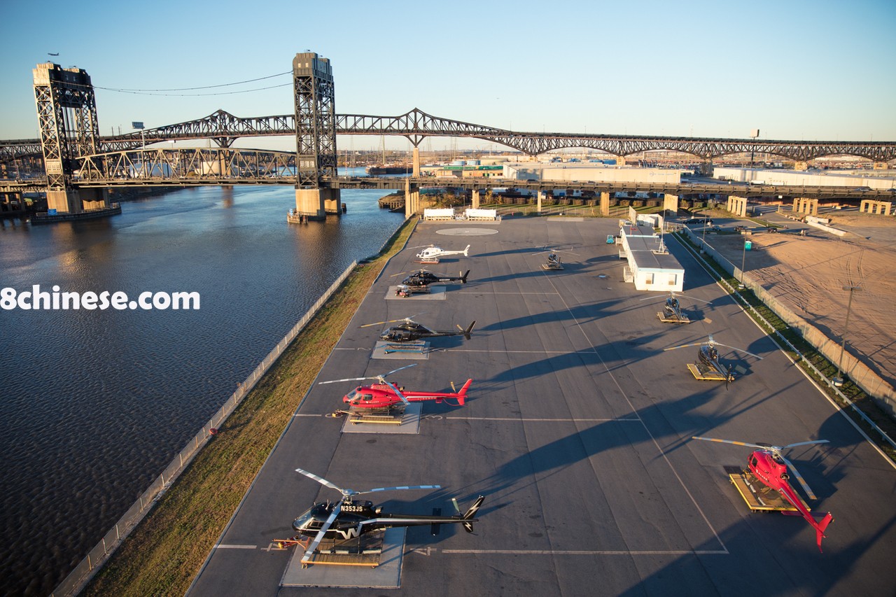 HHI Heliport在新州哈德逊郡频繁起降，引发当地居民抗争。(HIHI直升机场官网)