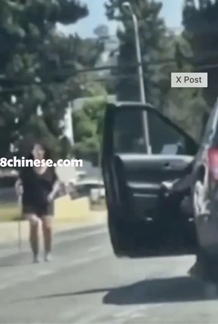 在一段路人拍摄的影片中，黄薇茜正提著武士刀走在大街上。（本报资料照）