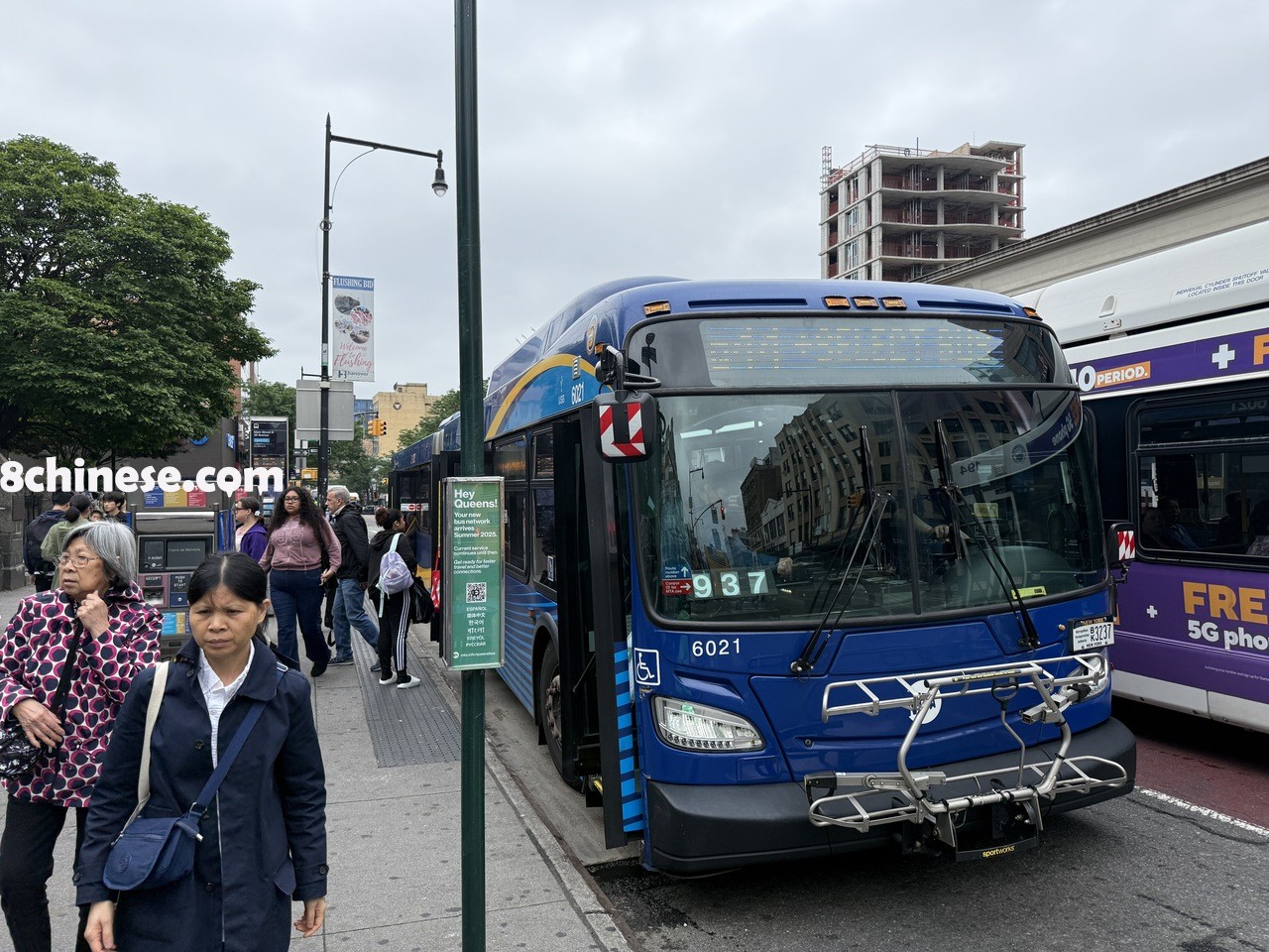 皇后区公车29日推出改版，同步试行二次转乘优惠方案。(记者尤昱程／摄影)
